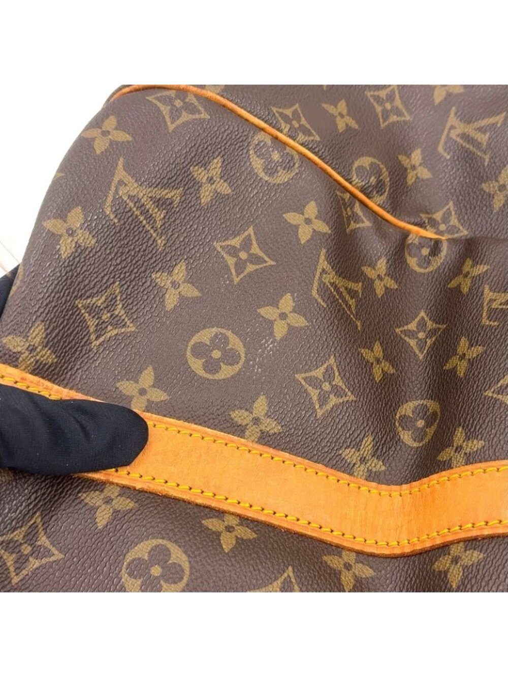 Louis Vuitton Keepall Bandouliere 55 Monogram Leather Brown Boston Bag Gold - Picture 12 of 15